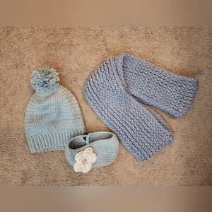Scarf, beanie and ear cover